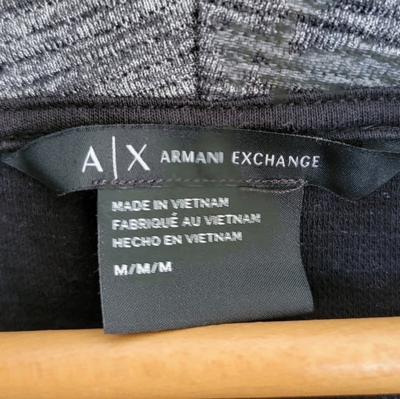 A|X Armani Exchange | Gray Black Colorblock Cowl Neck Drop Shoulder Top - Picture 2 of 4